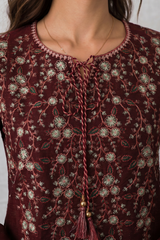 Embroidered Kurta Dupatta Trouser - 2557