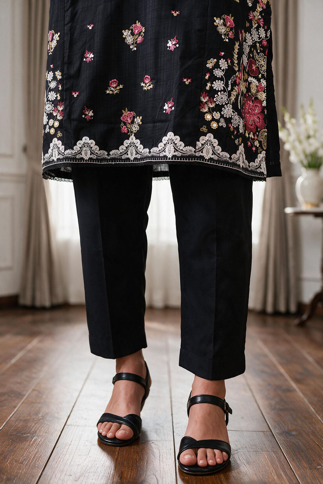 Embroidered Kurta Dupatta Trouser - 2568