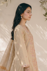 Embroidered Kurta Dupatta Trouser - 2588