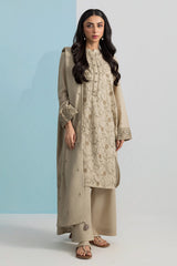Embroidered Kurta Dupatta Trouser - 2589