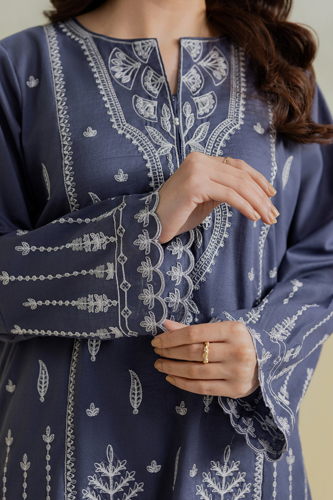 Embroidered Kurta Dupatta Trouser - 2591