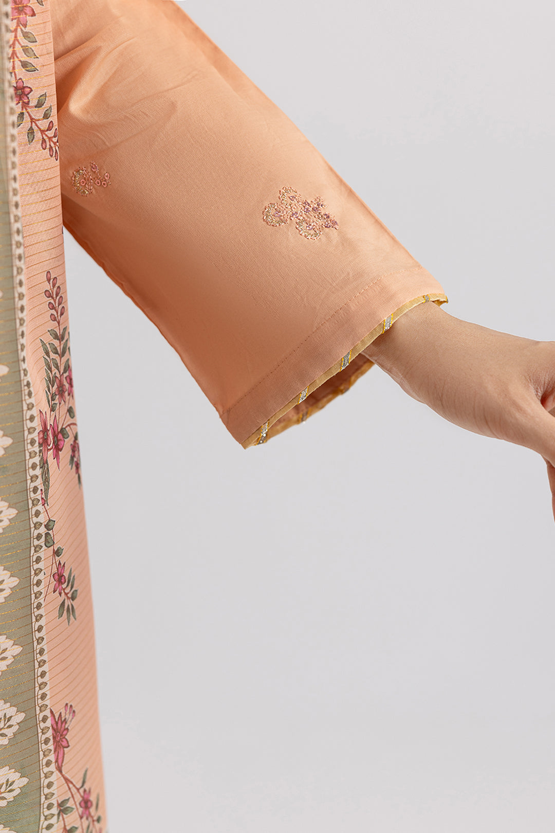 Embroidered Kurta Dupatta Trouser - 2596