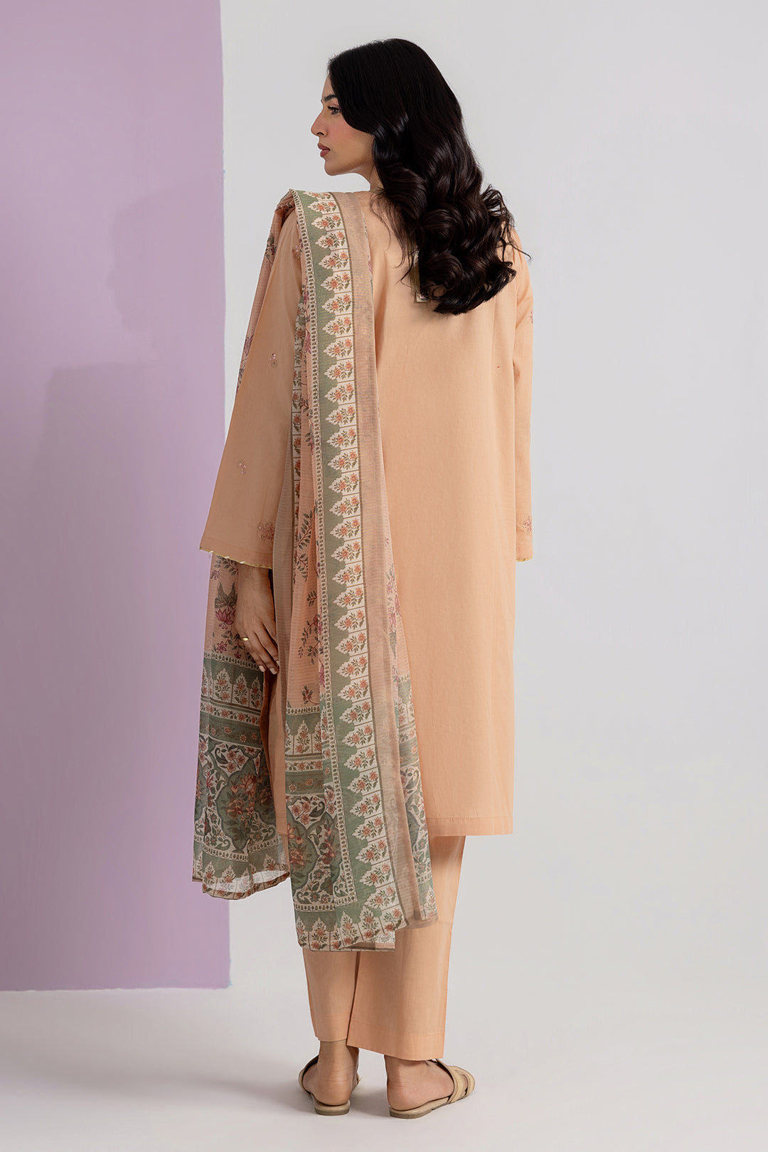 Embroidered Kurta Dupatta Trouser - 2596