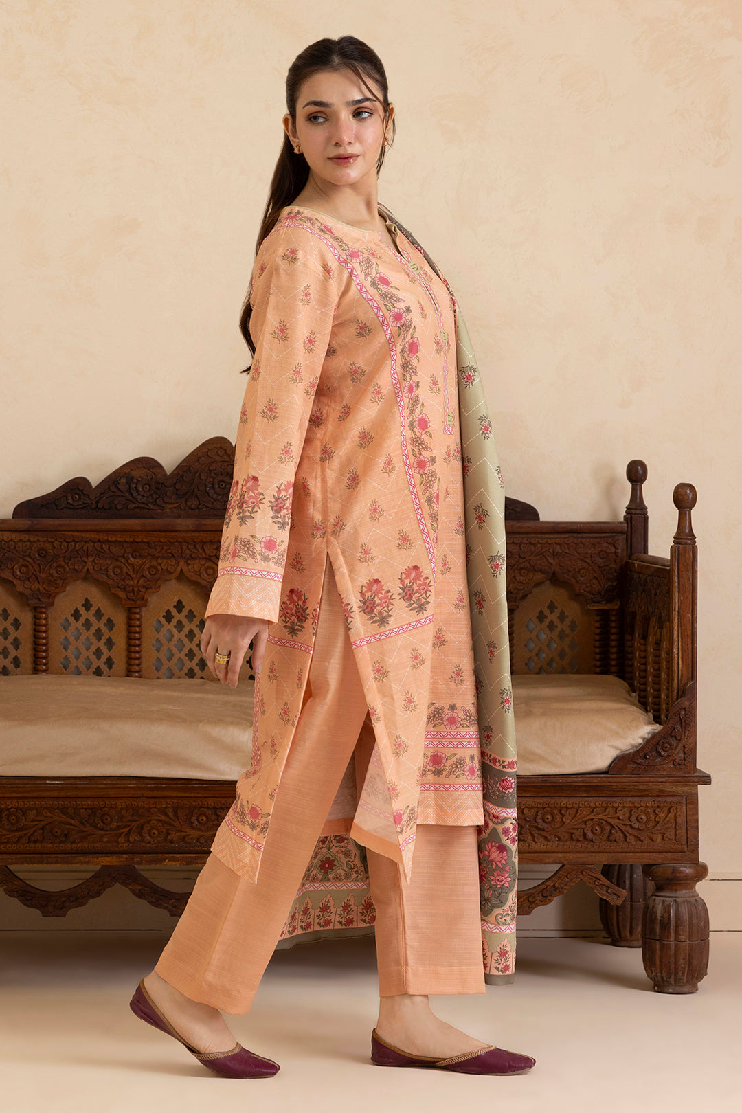 Kurta Shawl Trouser - 2784