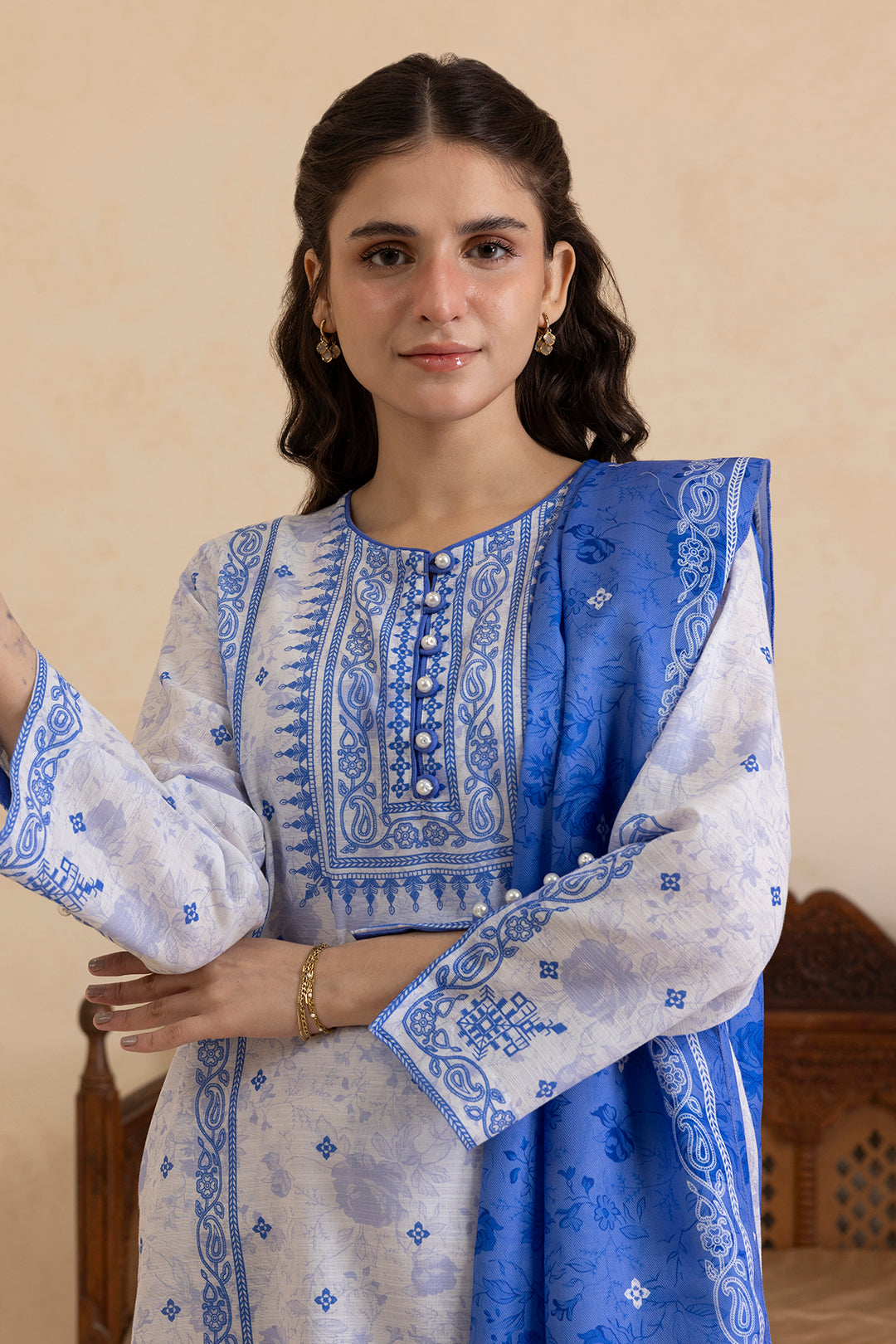 Kurta Shawl Trouser - 2790