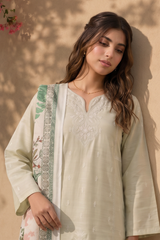 Embroidered Kurta Dupatta Trouser - 2880