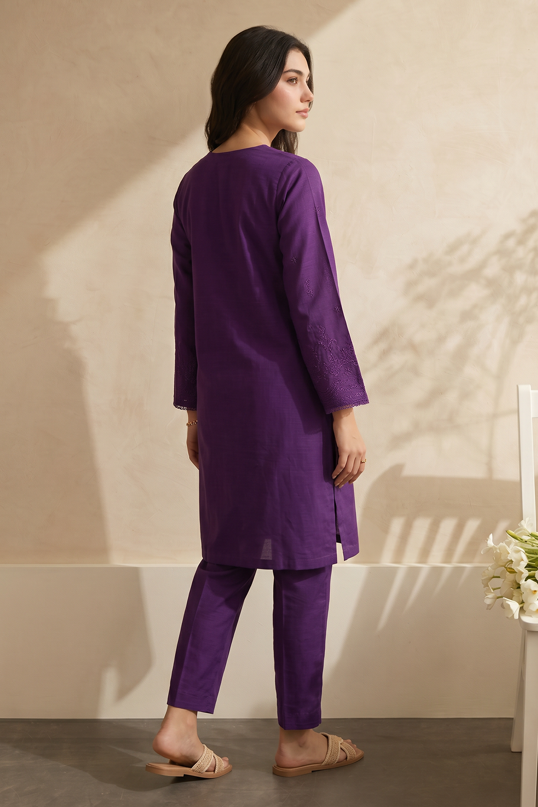 Embroidered Kurta Dupatta Trouser - 2886