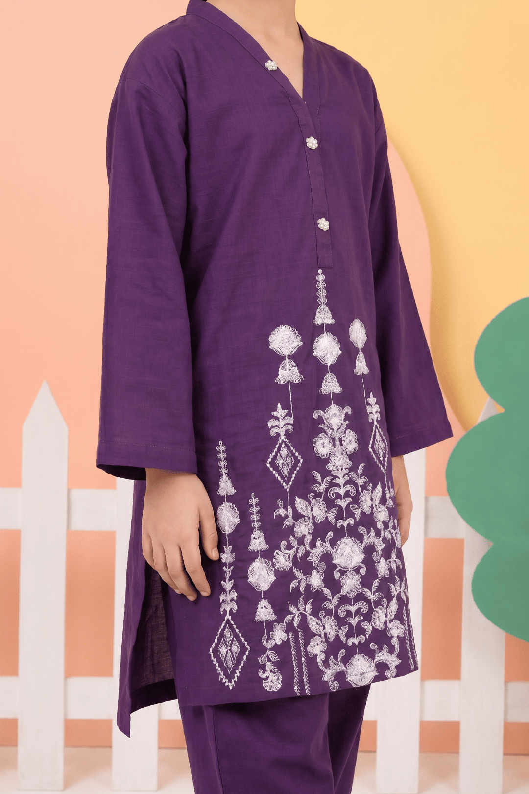Embroidered Kurta Trouser - 2466