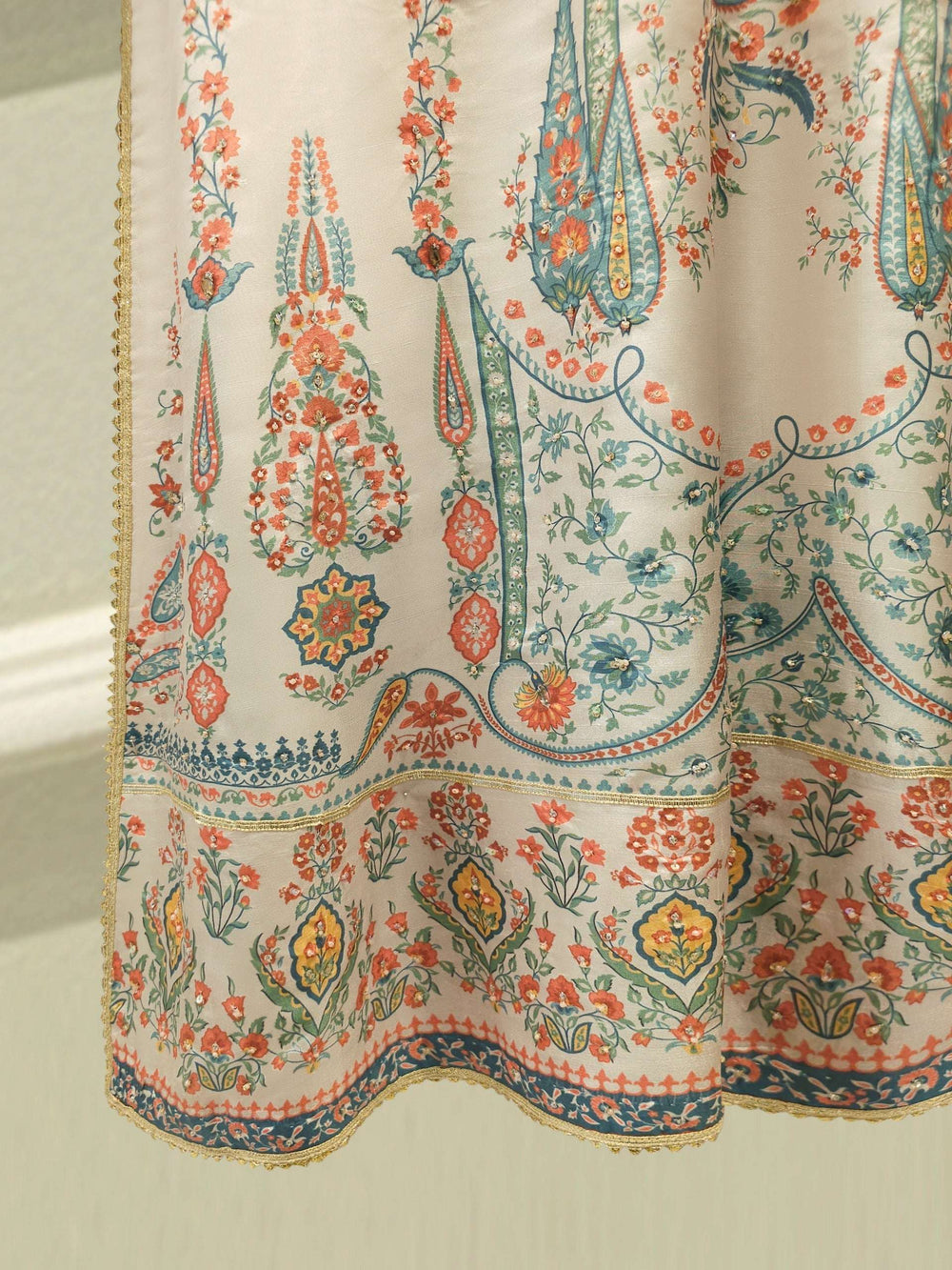 3-Piece Pure Digital Printed Silk Suit – Luxury Elegant Women's Formal Wear S114744