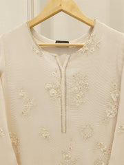 2 Piece - Pure Embroidered Cotton Net Suit S112453