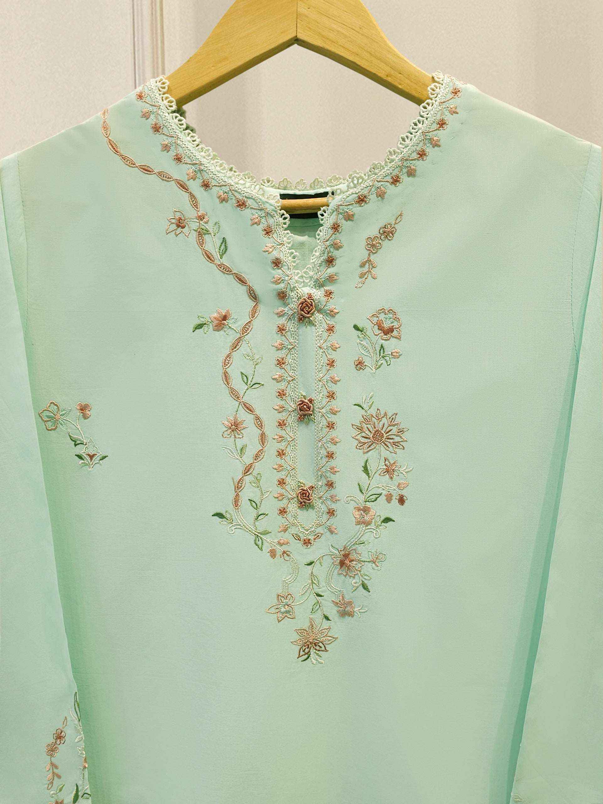 2 Piece - Embroidered Cambric Suit S114313