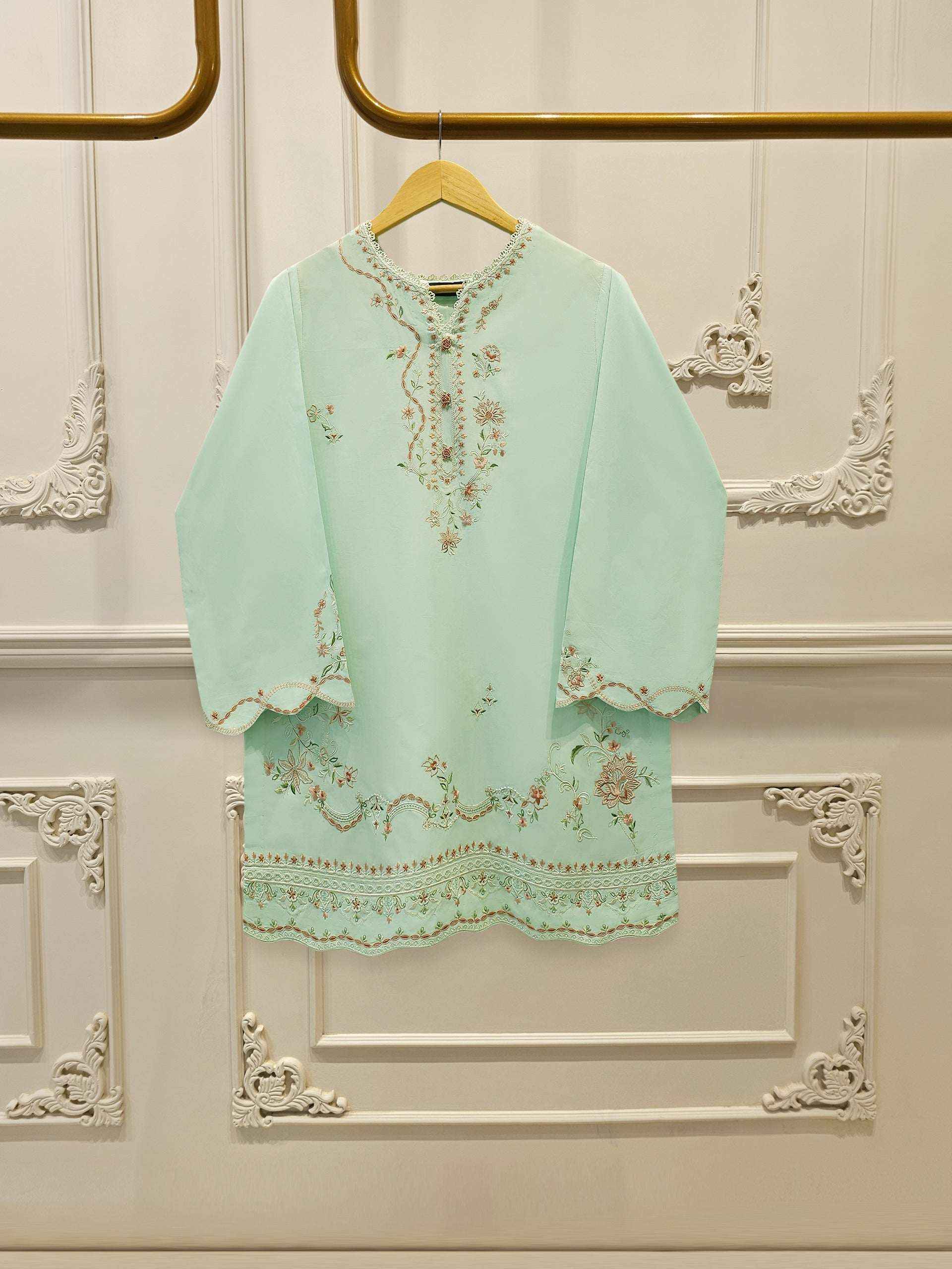 2 Piece - Embroidered Cambric Suit S114313