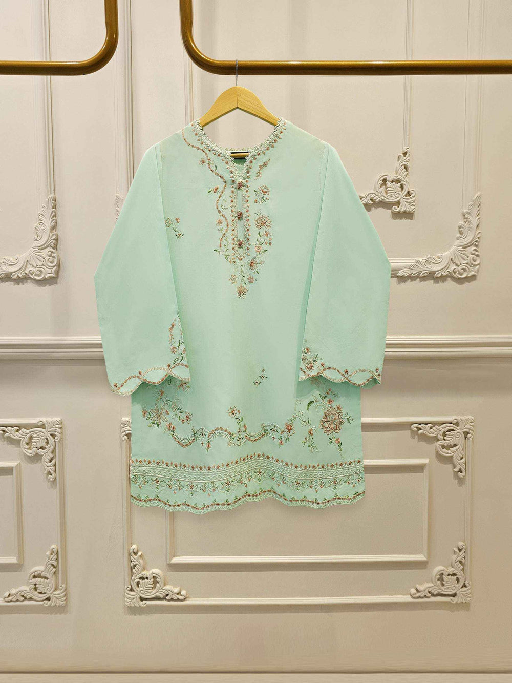 2 Piece - Embroidered Cambric Suit S114313