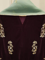 2 Piece - Embroidered Velvet Suit S113373