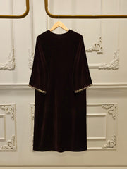 2 Piece - Embroidered Velvet Suit S113374