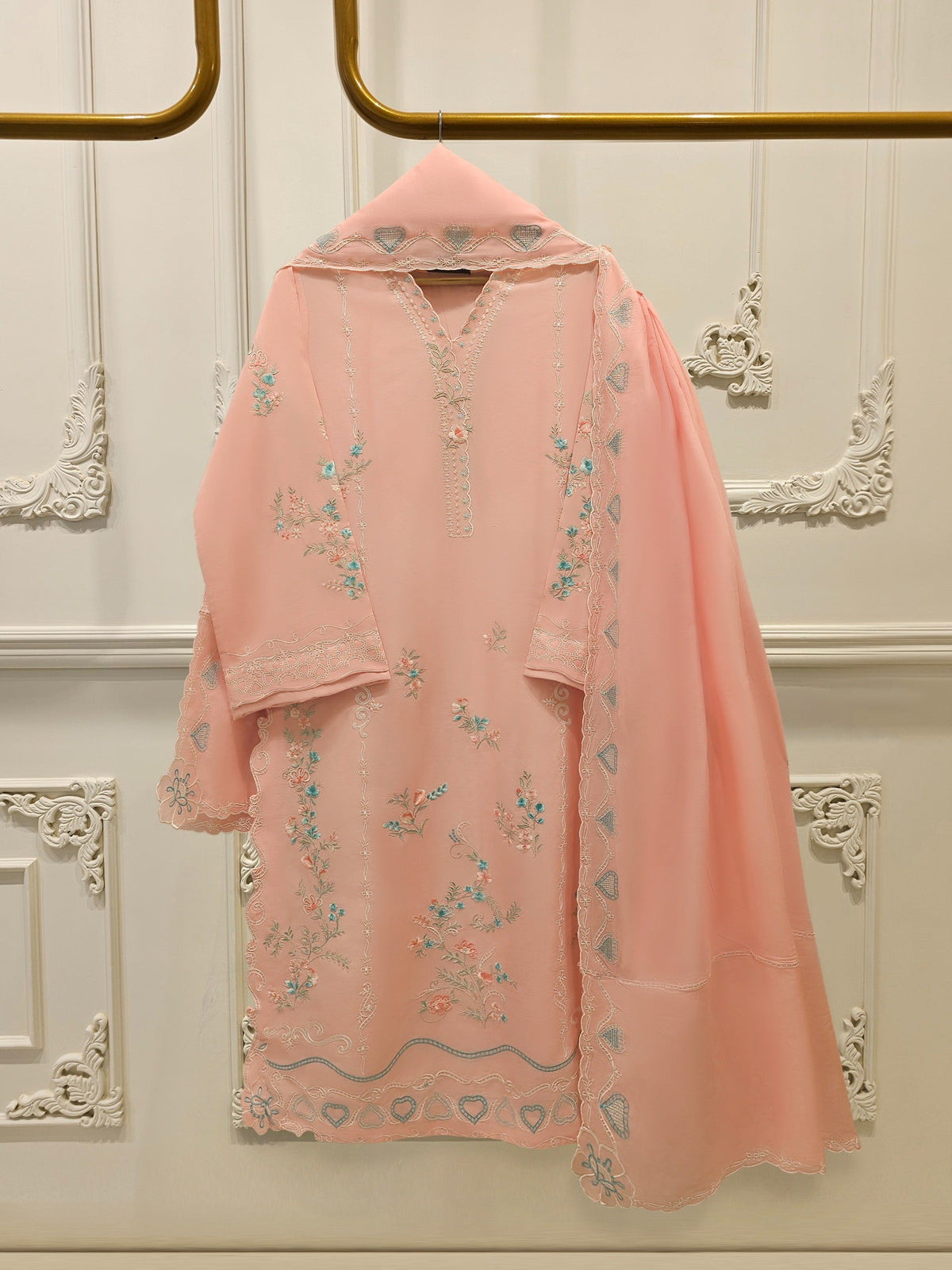 3 Piece - Embroidered Cambric  Suit S114647