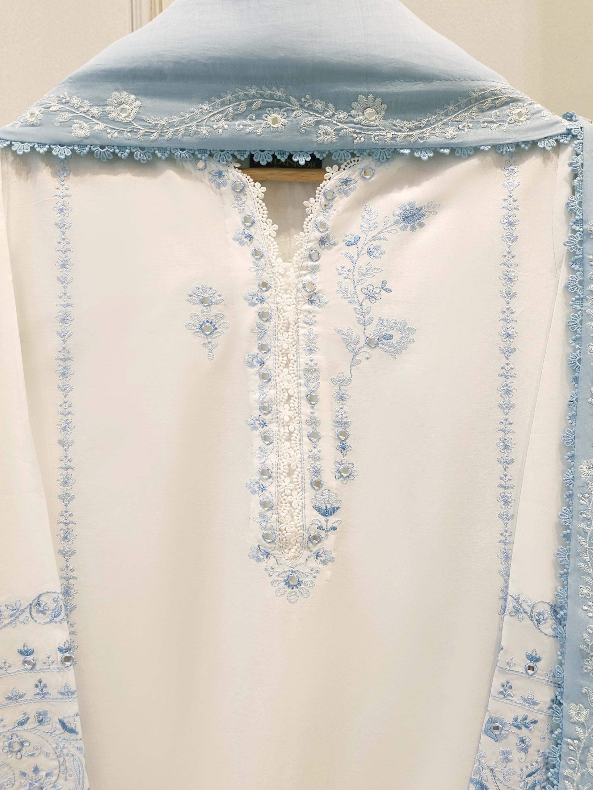 2 Piece - Embroidered Cambric  Suit S114673
