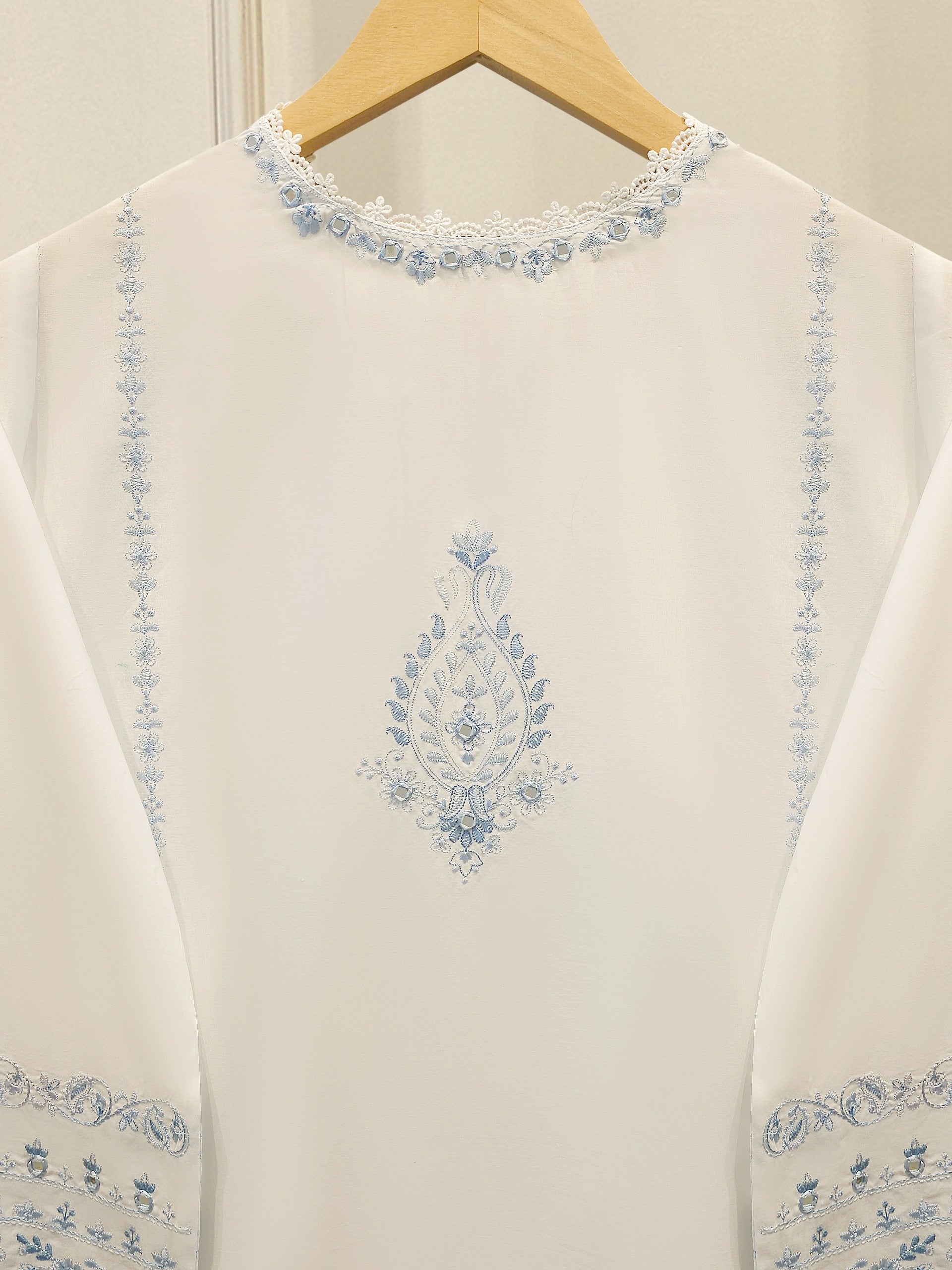 2 Piece - Embroidered Cambric  Suit S114673