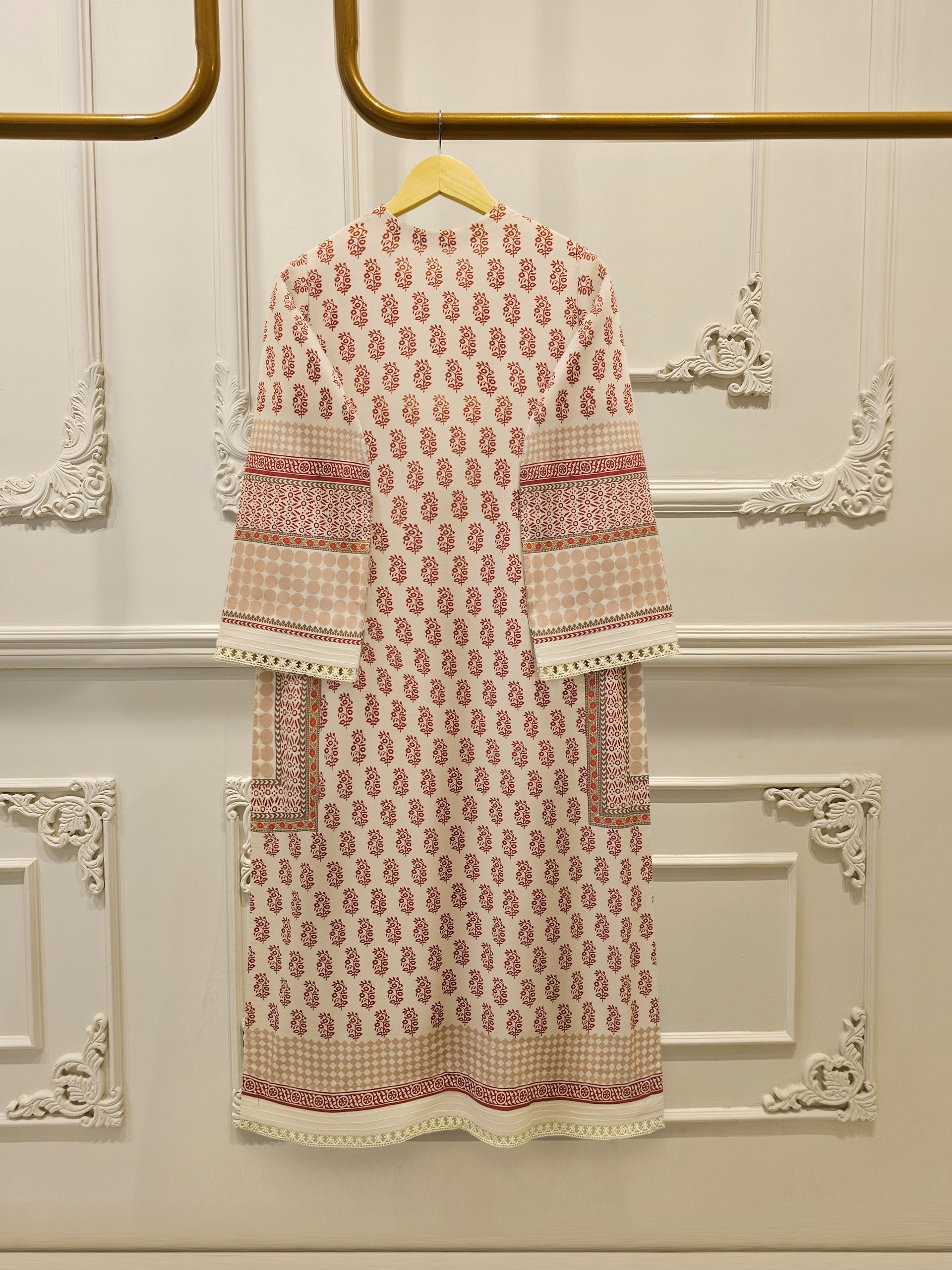 Elegant Digital Printed Cambric Shirt S114722