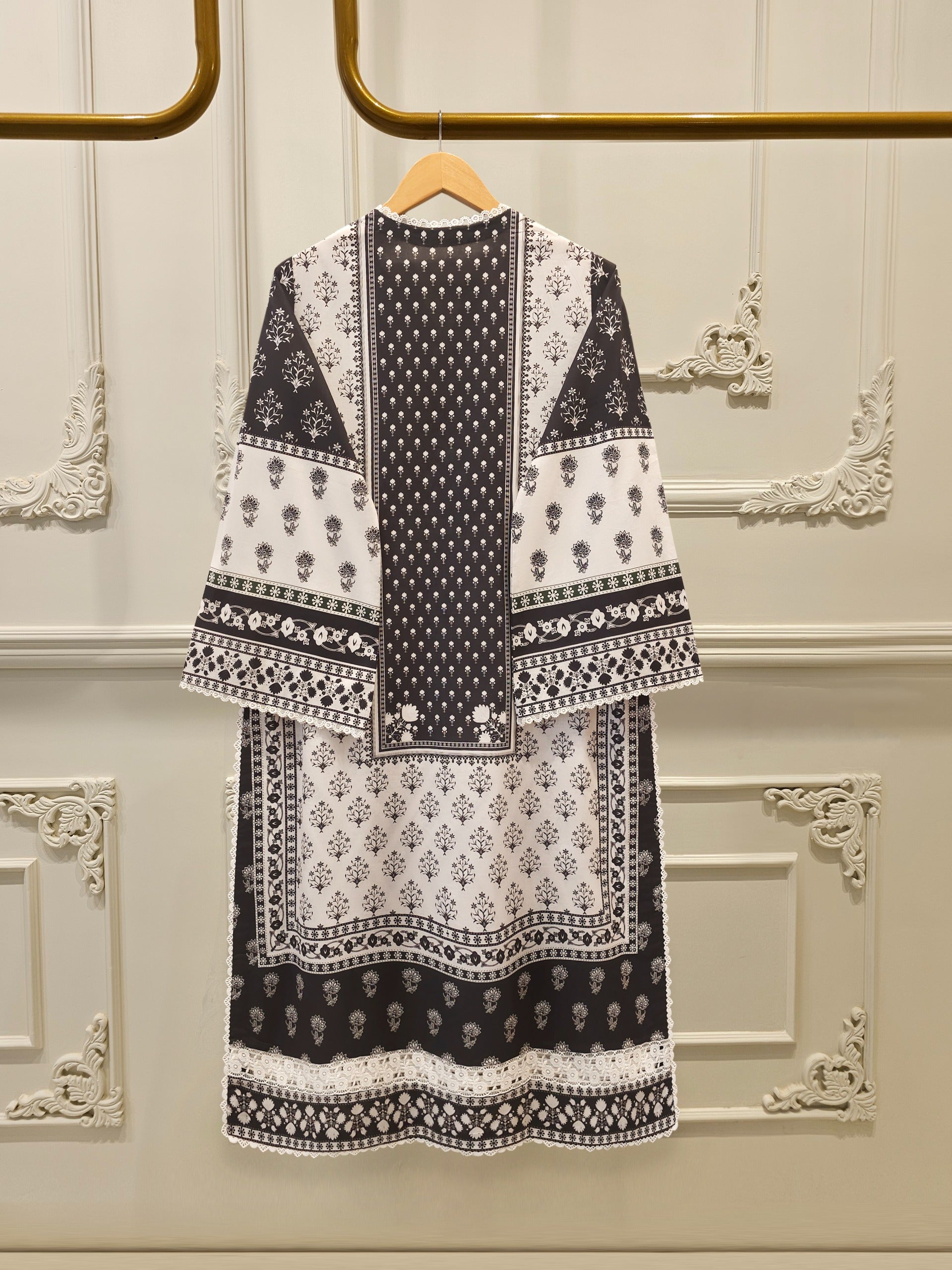 2-Piece Digital Printed Cambric Suit S114718