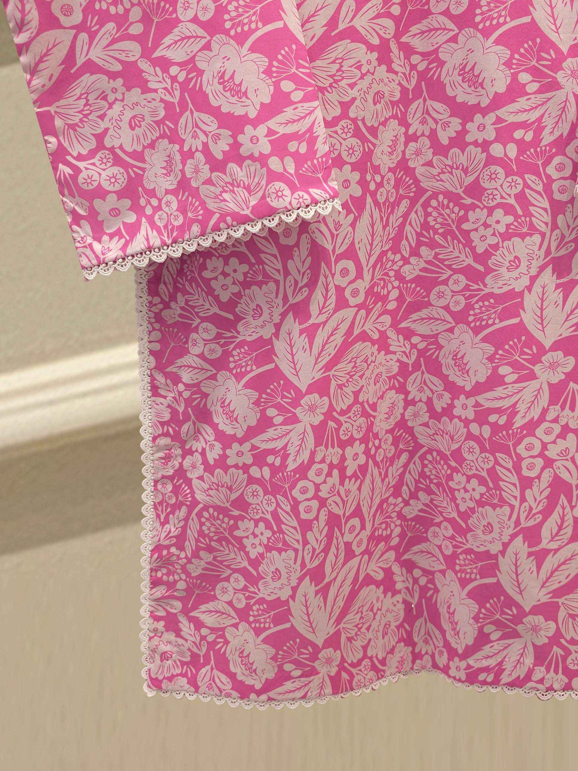 2 Piece - Embroidered Digital Printed Cambric Suit S114816