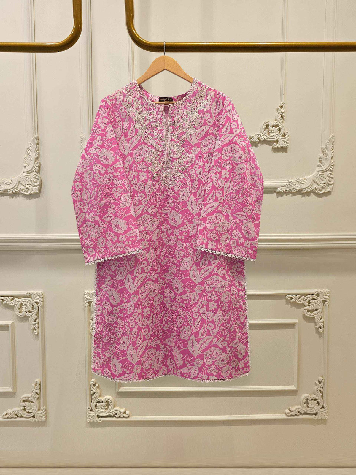 2 Piece - Embroidered Digital Printed Cambric Suit S114816