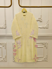 2 Piece - Pure Embroidered Cotton Net Suit S114935