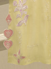 2 Piece - Pure Embroidered Cotton Net Suit S114935