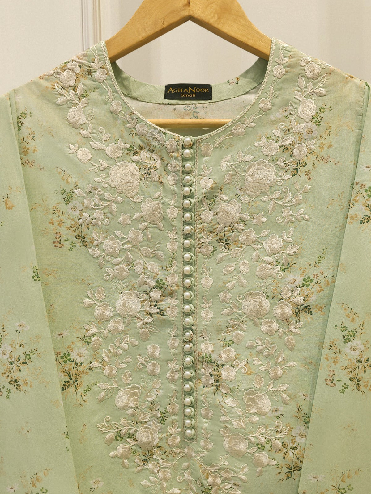 Embroidered Digital Printed Cambric Shirt S113010