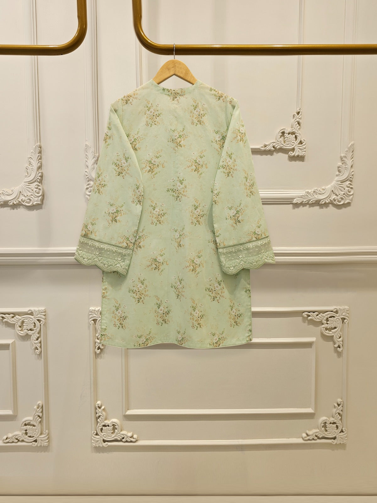 Embroidered Digital Printed Cambric Shirt S113010