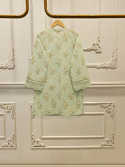 Embroidered Digital Printed Cambric Shirt S113010