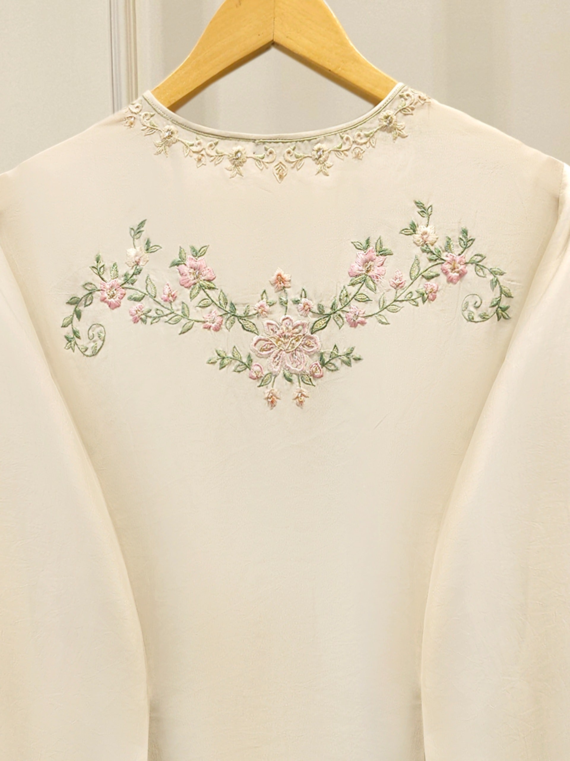 Pure Sheesha Silk Embroidered Shirt S114964