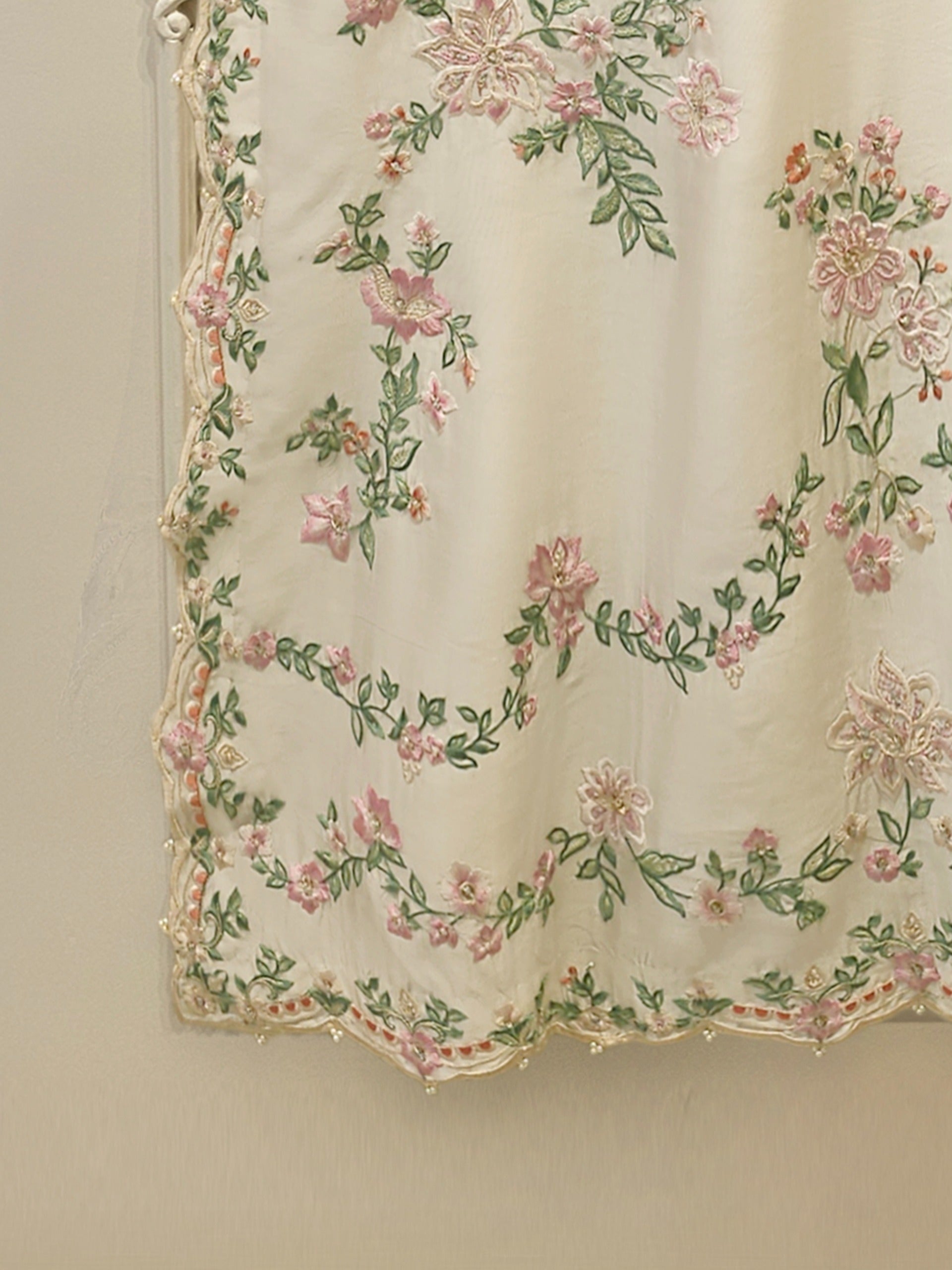Pure Sheesha Silk Embroidered Shirt S114964