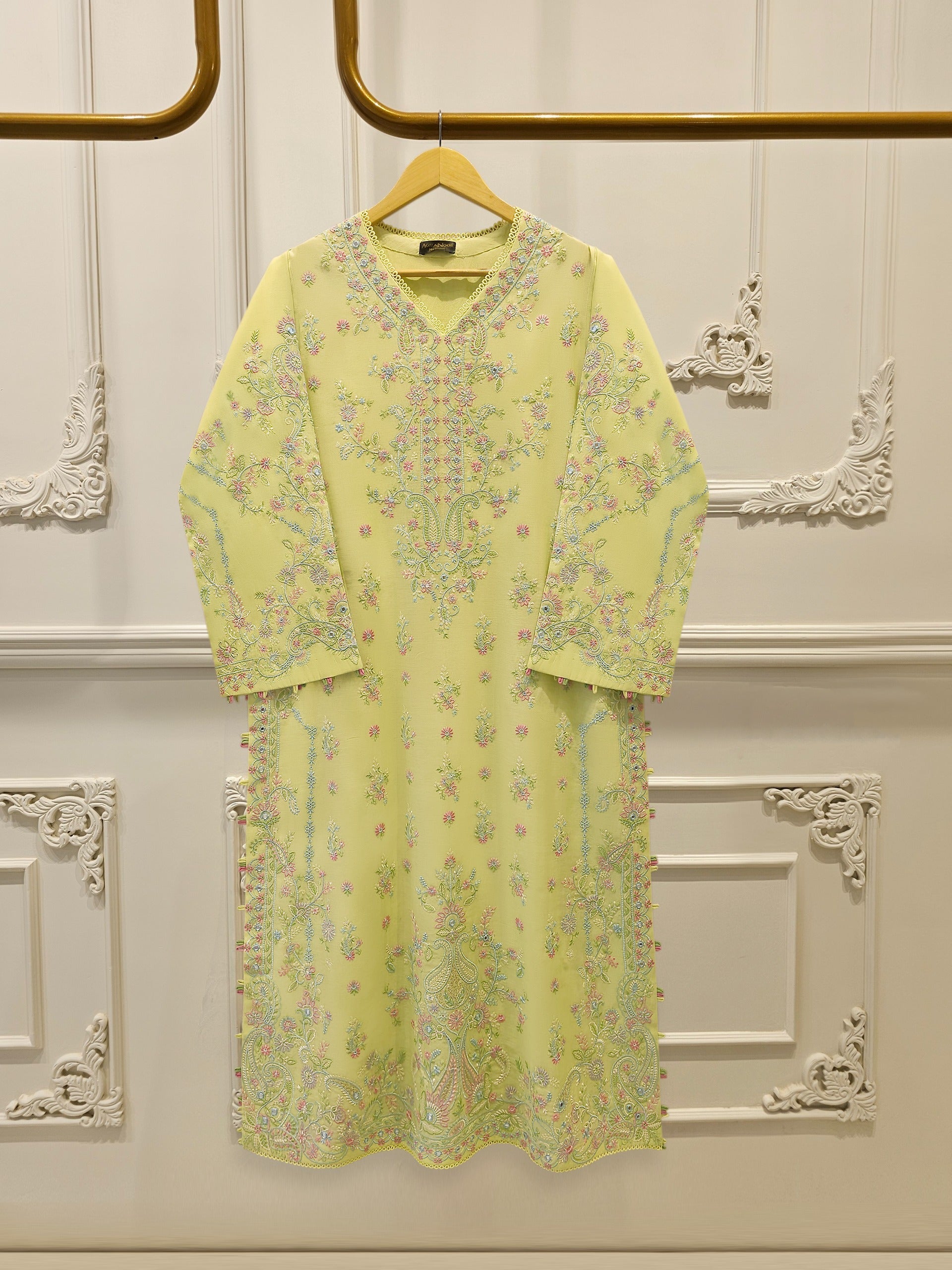 Embroidered Kora  Cotton Shirt S114497