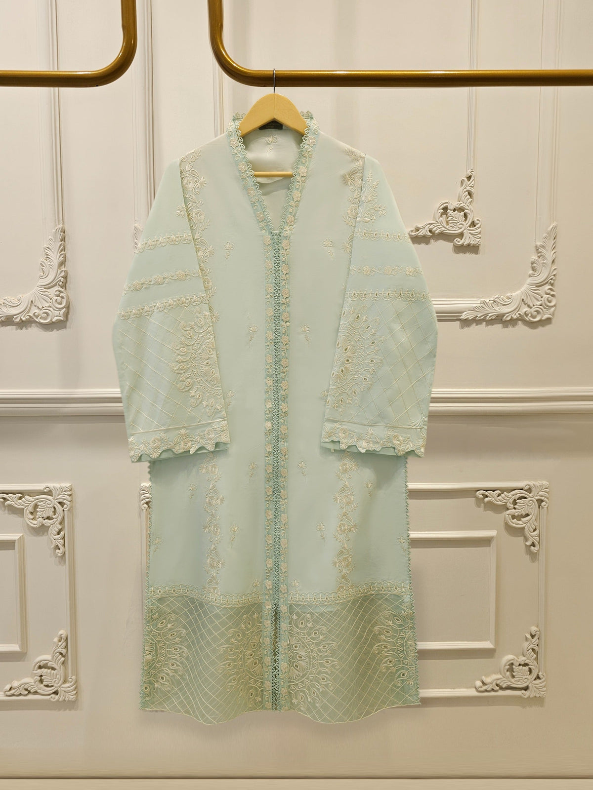 2 Piece - Embroidered Cambric Suit S114961