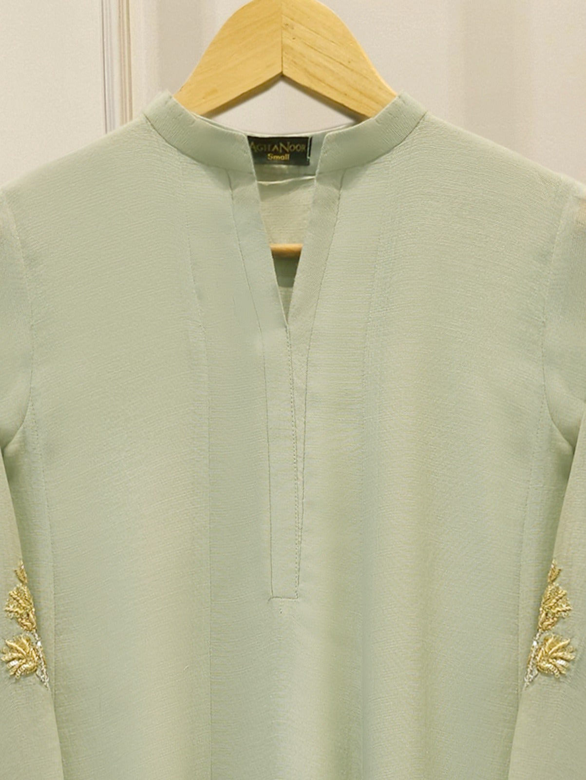 Pure Embroidered Cotton Net Suit S114970