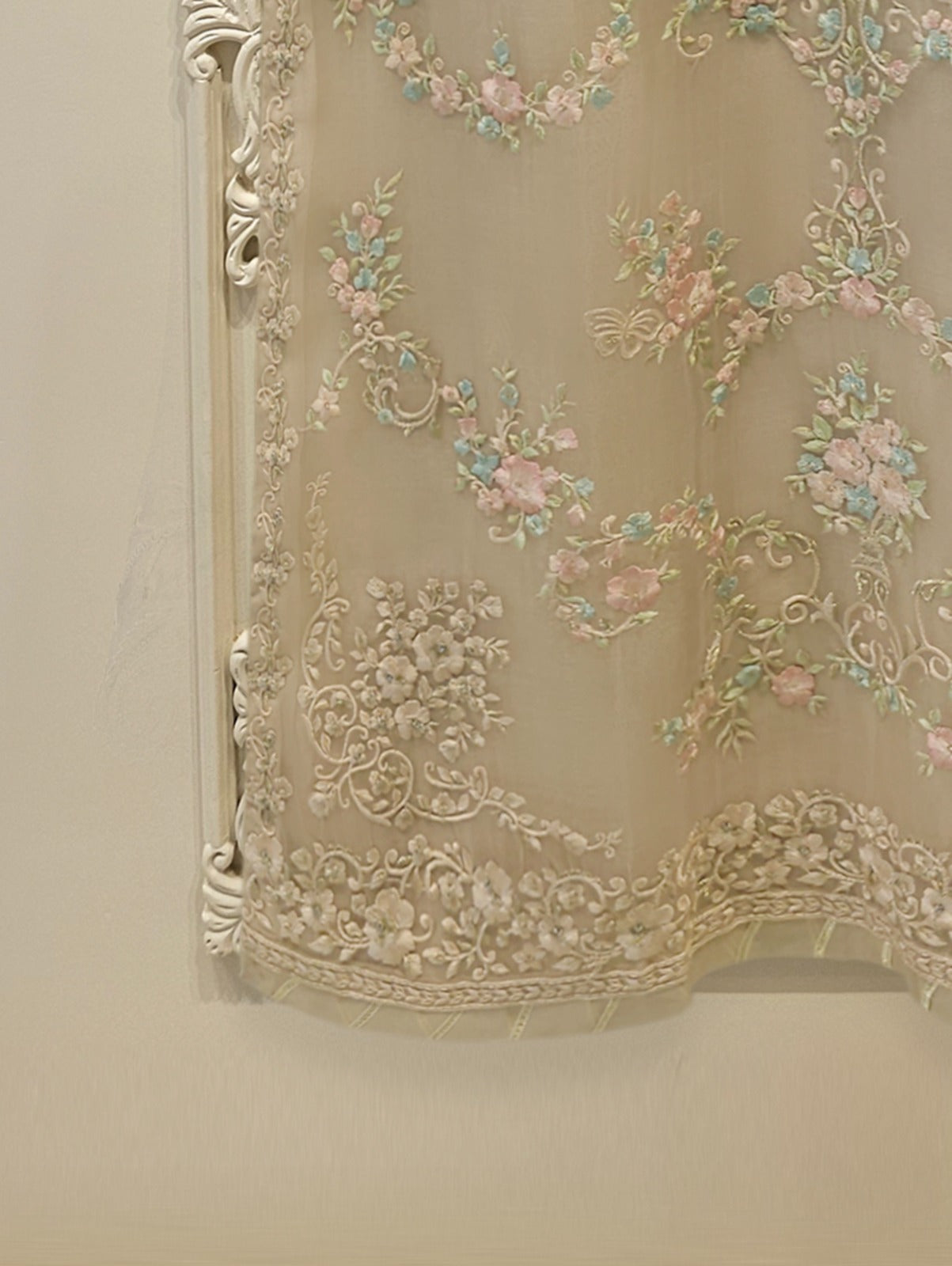 2 Piece - Pure Organza Embroidered Suit S114961