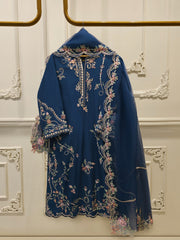 3 Piece - Pure Khaddi Silk Embroidered  Suit S115040