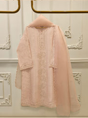 3 Piece- Pure  Sheesha Silk Embroidered Suit S115122