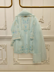 3 Piece - Pure Khaddi Silk Embroidered  Suit S115124