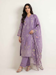 3 Piece - Embroidered Khadi Silk Suit WS00394