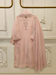 3 Piece - Pure Khaddi Silk Embroidered  Suit S115255