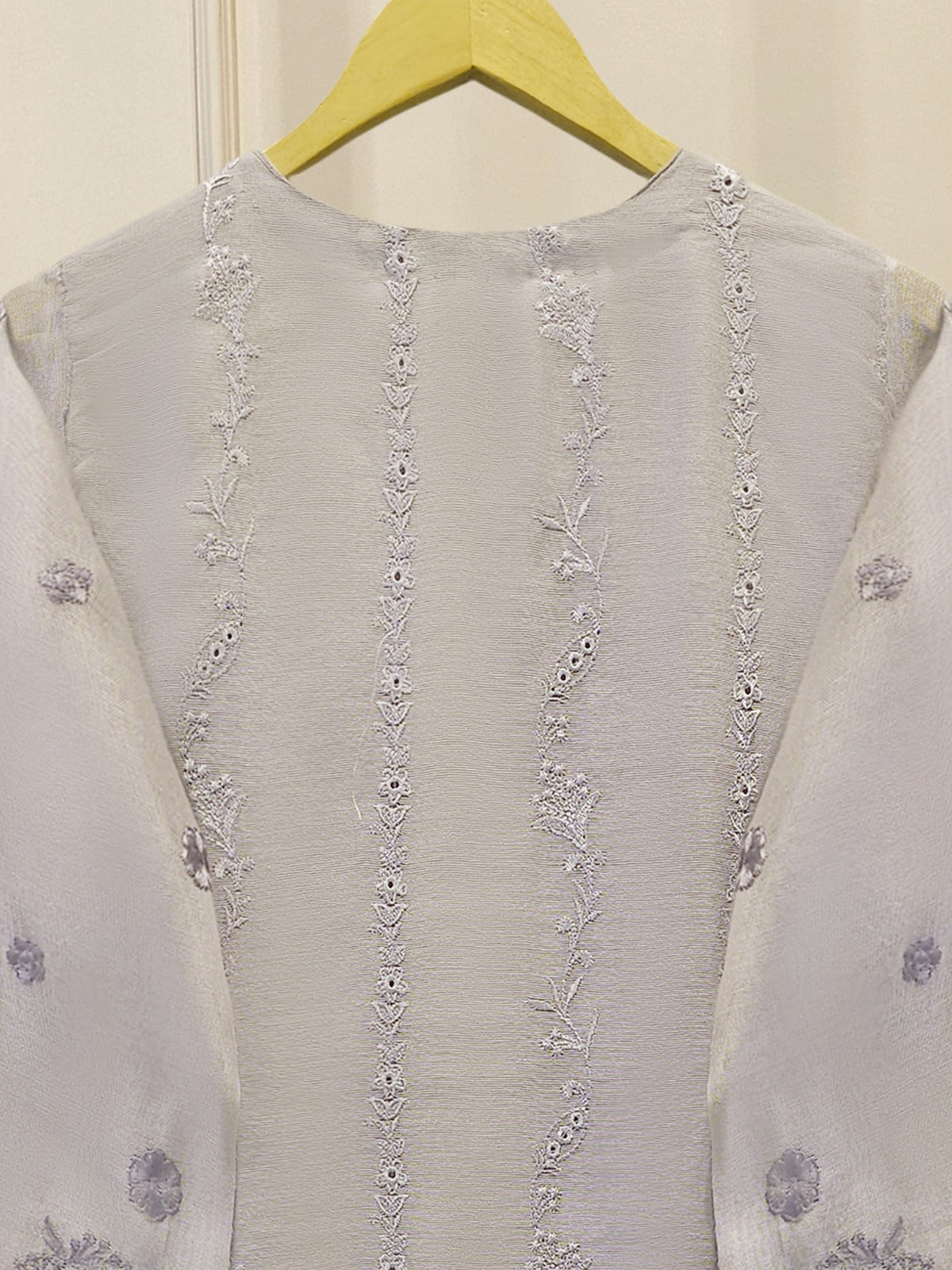 Pure Embroidered Cotton Net Shirt-S114098