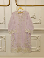 2 Piece - Pure Embroidered Cotton Net Suit S114776