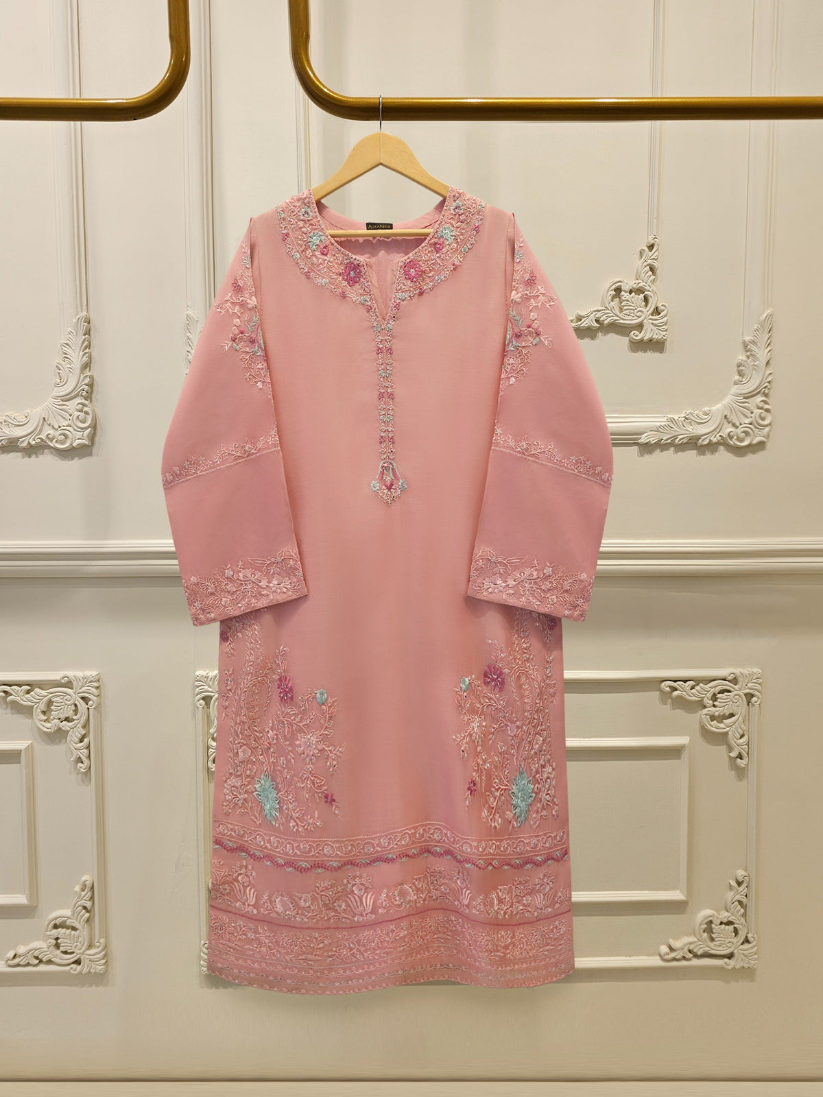 Pure Organza Embroidered Shirt S114689