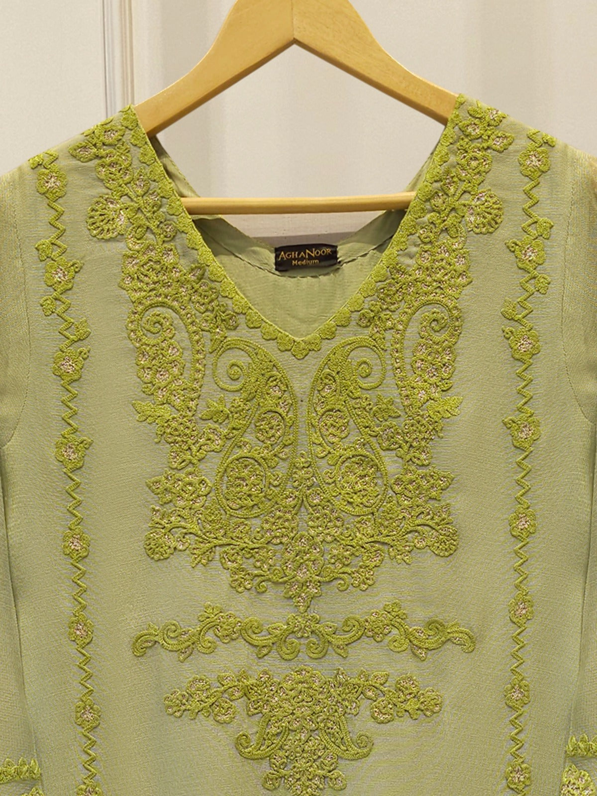 Pure Embroidered Cotton Net Shirt-S113949