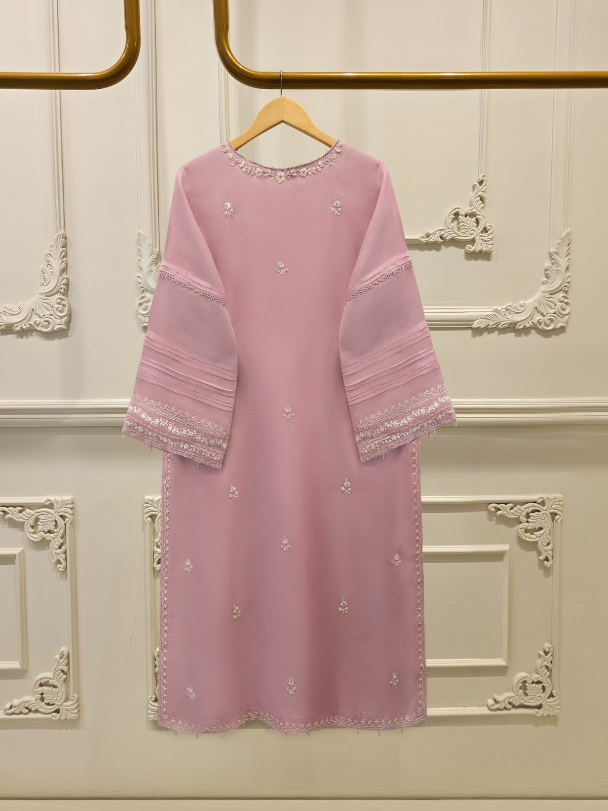 2 Piece - Pure Organza Embroidered Suit S114207