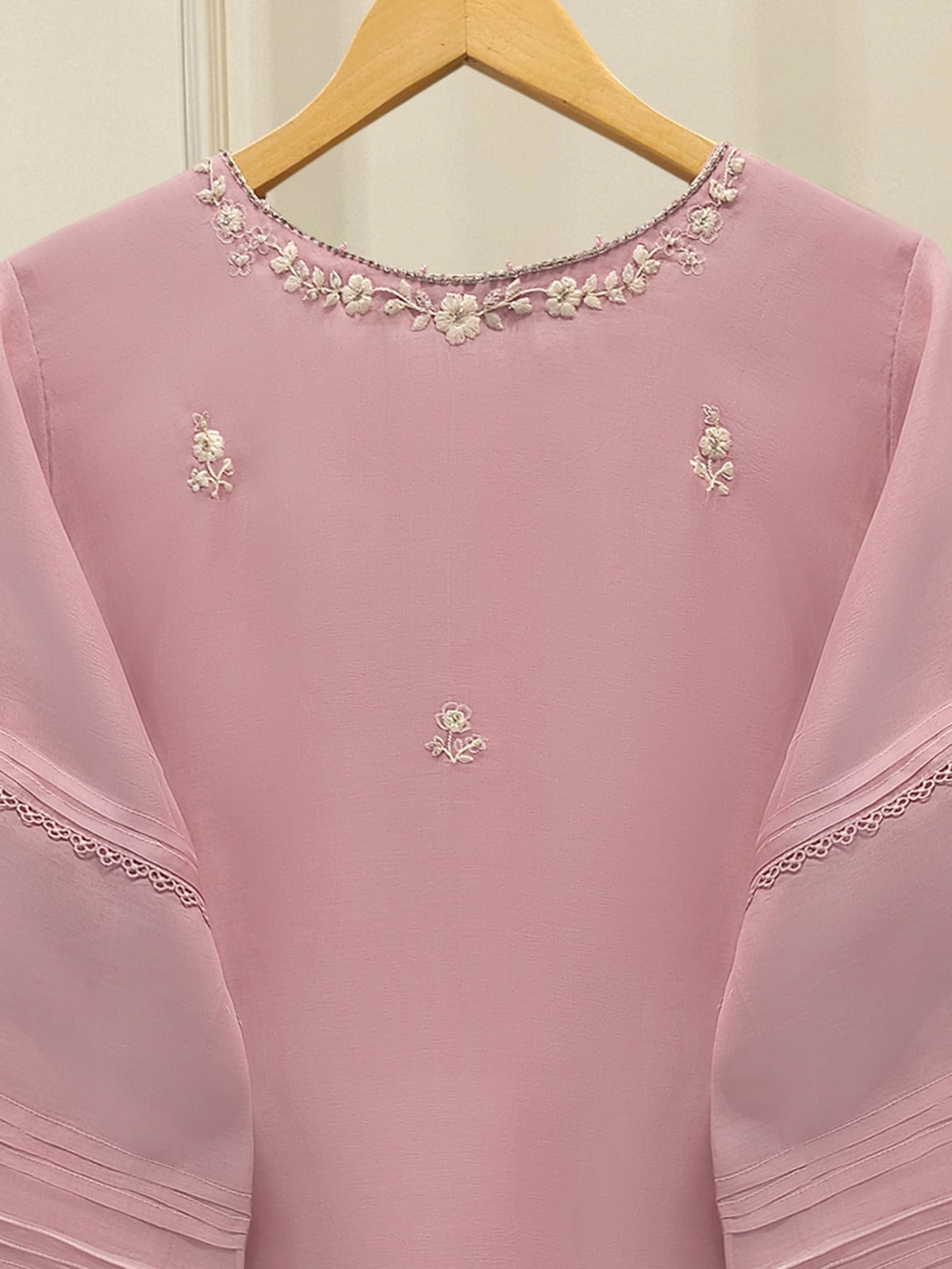 2 Piece - Pure Organza Embroidered Suit S114207