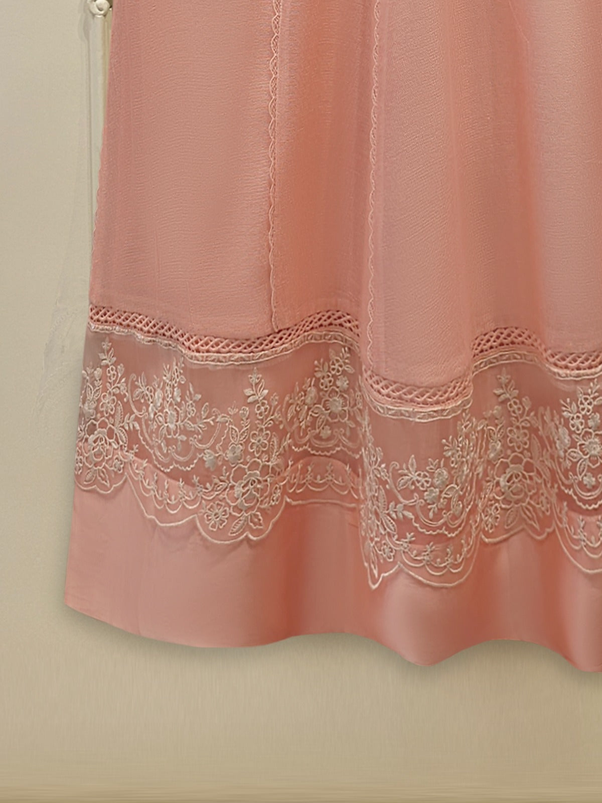 2 Piece - Pure Embroidered Cotton Net Suit S111975
