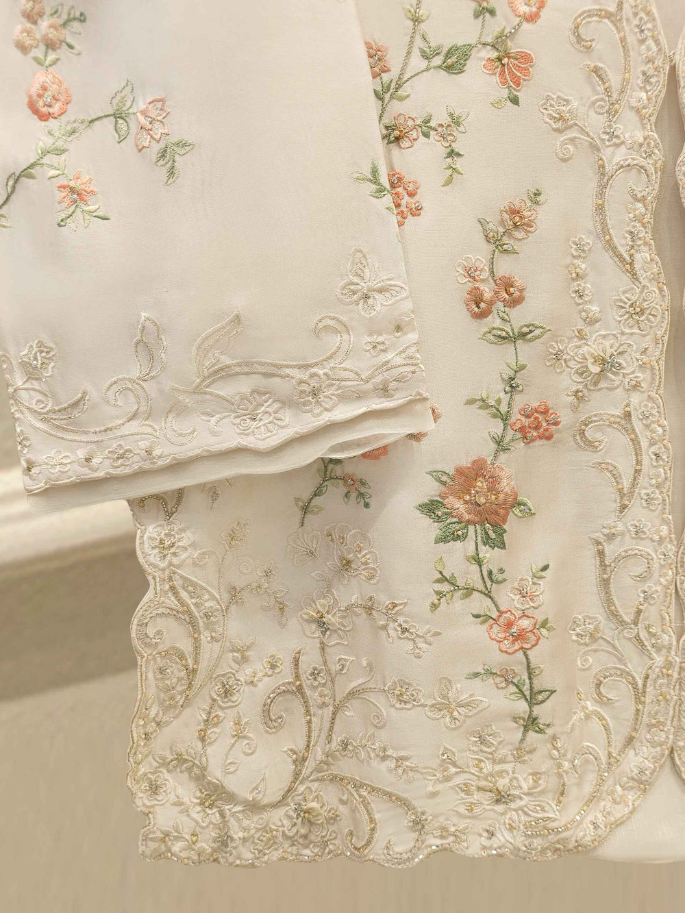 2 Piece- Pure Sheesha Silk Embroidered Suit S115385